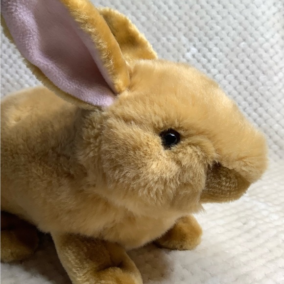 Realistic Plush Golden Tan Bunny Rabbit Stuffed Animal Toy Unbranded - Picture 7 of 11